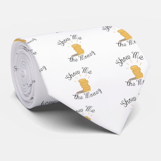 Cravate Montrez-moi l'argent (Roulé)
