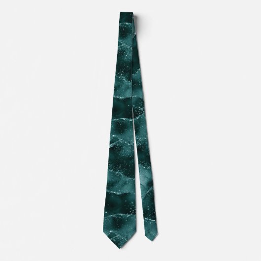 Cravate Moody Agate | Turquoise Vert Malachite Riche Joyau (Devant)