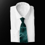 Cravate Moody Agate | Turquoise Vert Malachite Riche Joyau<br><div class="desc">90s grunge inspiré sombre, sophistiqué aquarelle marbré pierre d'agate dans un ton de bijou moody profond avec faux feuille métallique et veines de parties scintillant dans un riche, dramatique avec tourbillons fluides abstraits et veines de parties scintillant. De la collection "Till Death Do Us Part", ce magnifique dégradé peint à...</div>