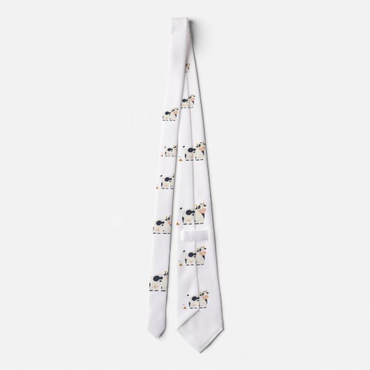 Cravate “Moody Cow” funny tie gift for him (Dos)