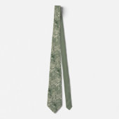 Cravate Moody Sage Green Fleur sauvage Mariage personnalis (Devant)