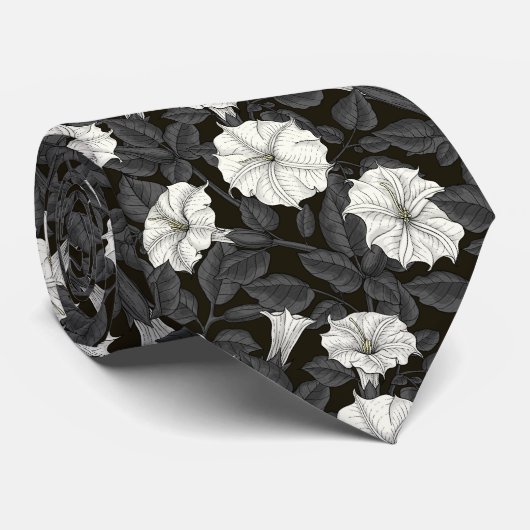 Cravate Moonflowers (Roulé)