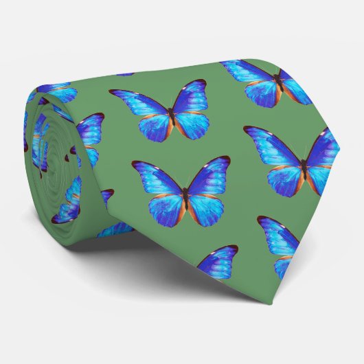 Cravate Morpho Butterfly (Roulé)