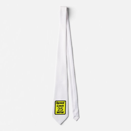 Cravate Morse Code Speed Limit Necktie Personnaliser It! (Devant)