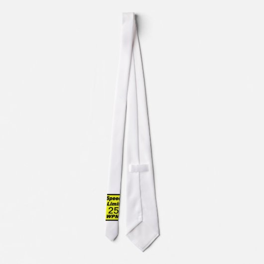 Cravate Morse Code Speed Limit Necktie Personnaliser It! (Dos)