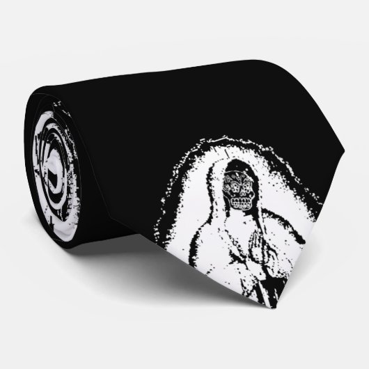 Cravate Mort blanche (Roulé)