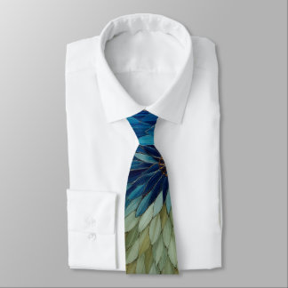 Cravate Mosaic Green Blue Floral