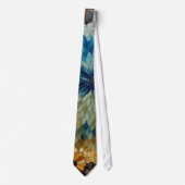 Cravate Mosaic Green Blue Floral (Devant)