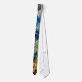 Cravate Mosaic Green Blue Floral (Dos)
