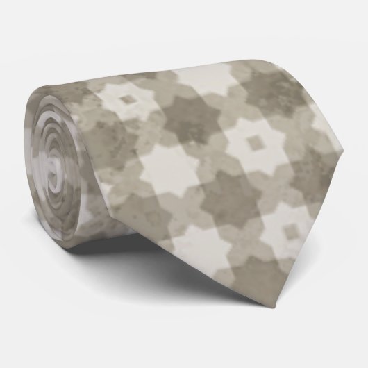 Cravate Mosaïque beige (Roulé)