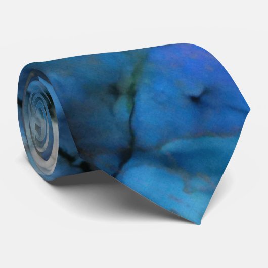 Cravate Mosaïque bleu vert pourpre Abstrait (Roulé)