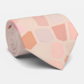 Cravate Mosaïque Brown rose Pêche (Roulé)