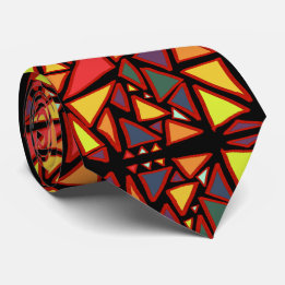 Cravate Mosaïque Coloré Artistique Multicolore Maximaliste