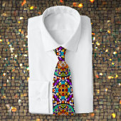 Cravate Mosaïque de l'illusion - Carnaval des points de di