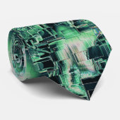 Cravate Mosaïque d'image abstraite rustique sculptée dans (Roulé)