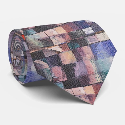 Cravate Mosaïque Klee – Géométrie Douce (Roulé)