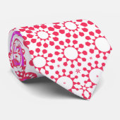 Cravate Mosaïque rose et rouge (Roulé)