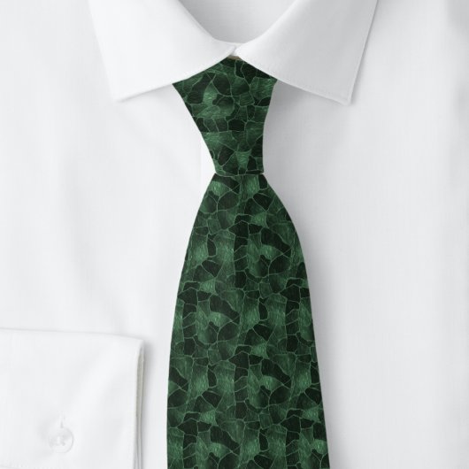 Cravate Mosaïque Vert Chasseur