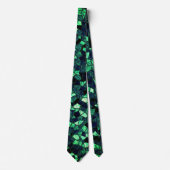 Cravate Mosaïque verte noire avec couleur partiellement en (Devant)