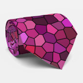 Cravate Mosaïque violet rose (Roulé)