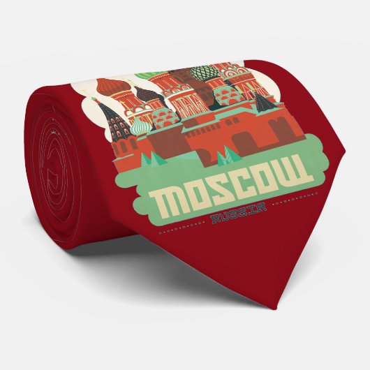 Cravate Moscou Russie (Roulé)