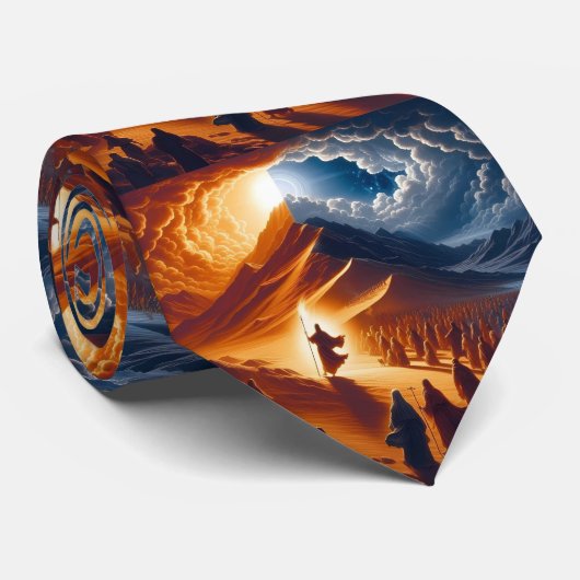 Cravate Moshe reçoit la Torah sur le mont Sinaï (Roulé)