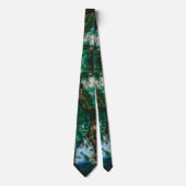 Cravate Moss Agate Green Crystal Geode Abstract (Devant)