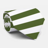 Cravate Moss foncé Grandes vertes et blanches (Roulé)