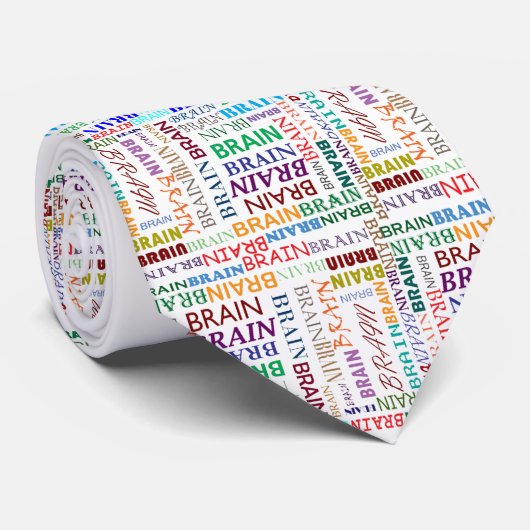 Cravate Mot :  Cerveau (Roulé)