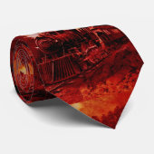 Cravate Moteur à vapeur magique Train victorien (Roulé)