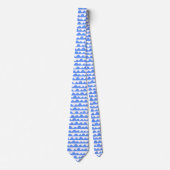 Cravate Motif 020815 - Bleu et blanc bébé (Devant)