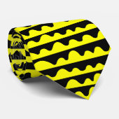 Cravate Motif 020815 - Jaune et noir (Roulé)