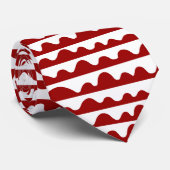 Cravate Motif 020815 - Ruby Red and White (Roulé)