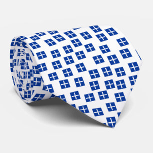 Cravate Motif 270715 - Marine et Blanc