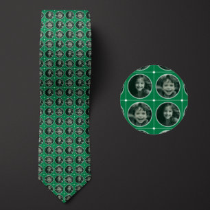 Cravate Motif 2 photos Green Round