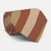 Cravate Motif à bande diagonale en beige, Brown et tan (Roulé)