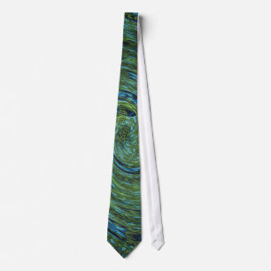 Cravate Motif à  bleu et vert