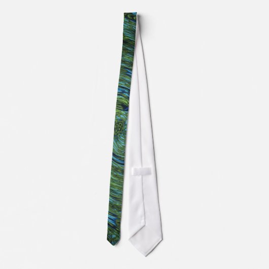 Cravate Motif à  bleu et vert (Dos)