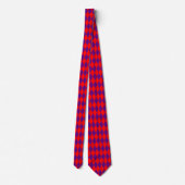 Cravate Motif à carreaux Harlequin rouge et violet (Dos)