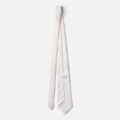 Cravate Motif à cinq rayures beige et blanc (Dos)