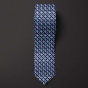 Cravate Motif à double hélix à ADN bleu