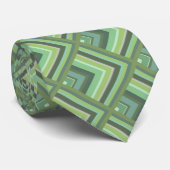 Cravate Motif à échelle à rayures vert olive (Roulé)