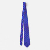 Cravate Motif à échelle Bleu et violet (Dos)