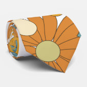 Cravate Motif à fleurs rétro coloré (Roulé)