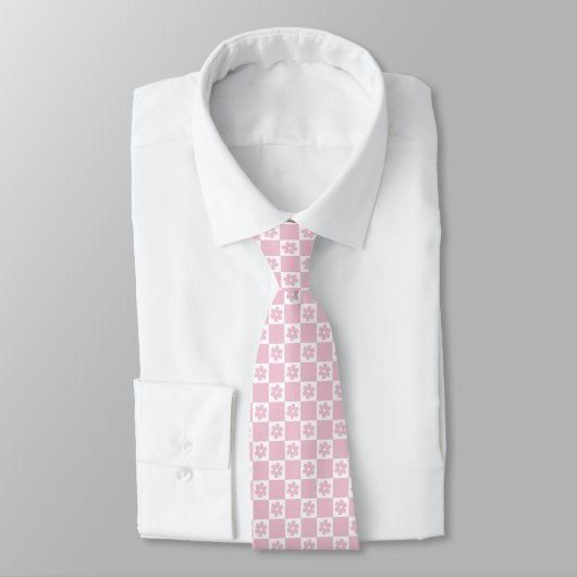 Cravate Motif à fleurs roses (Attaché)