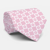 Cravate Motif à fleurs roses (Roulé)