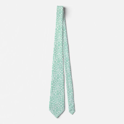 Cravate Motif à fleurs - Vert (Monnaie) (Devant)