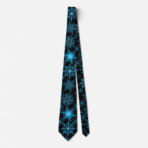 Cravate Motif à neige bleu Black BG