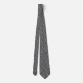 Cravate Motif à points gris argent sur gris foncé (Dos)