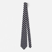 Cravate Motif à points Polka - bleu violet noir blanc (Devant)